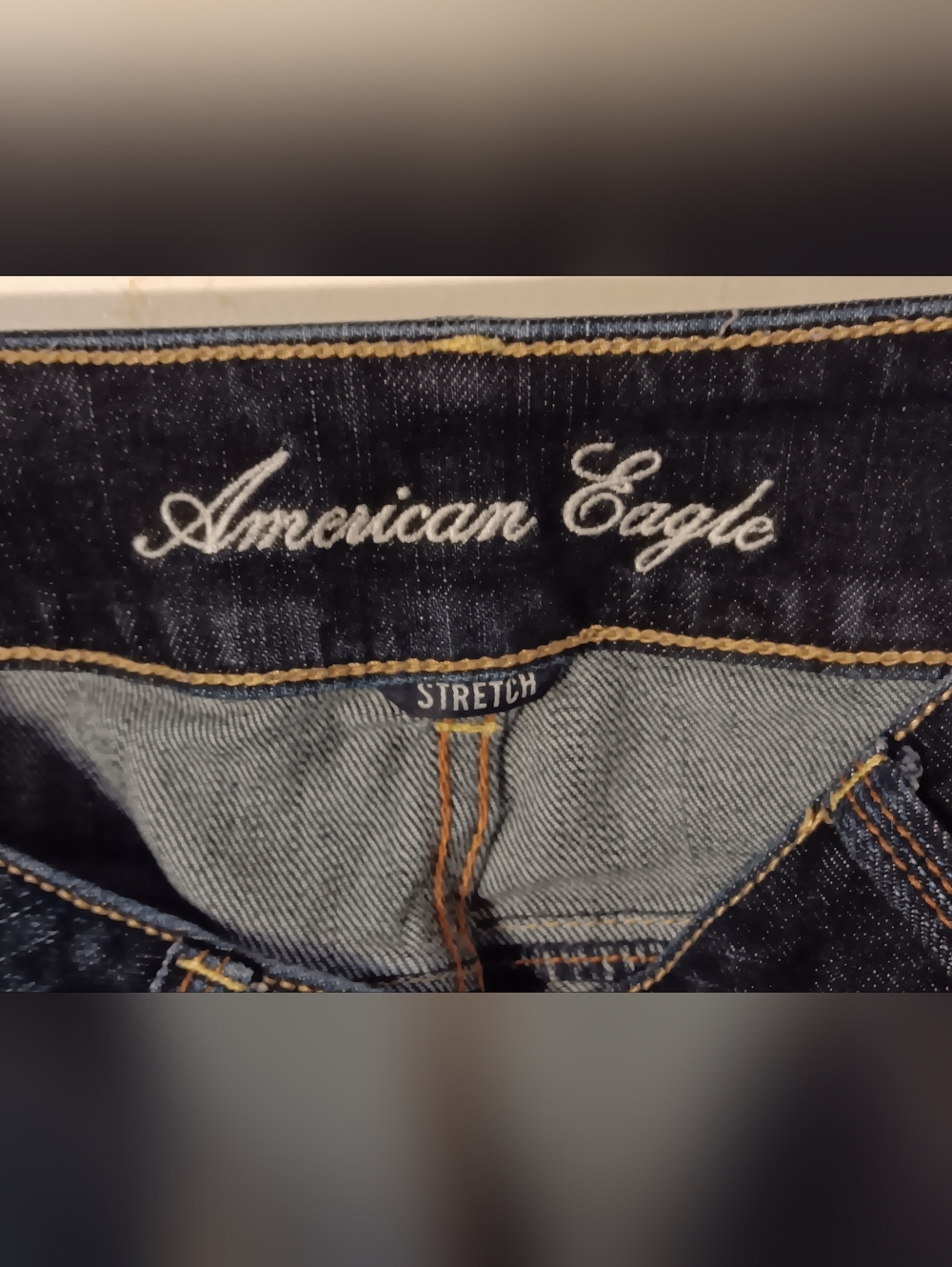 American Eagle Outfitters - Women's Stretch Jeans - Dark Blue - Sz 10 - Picture 4 of 10